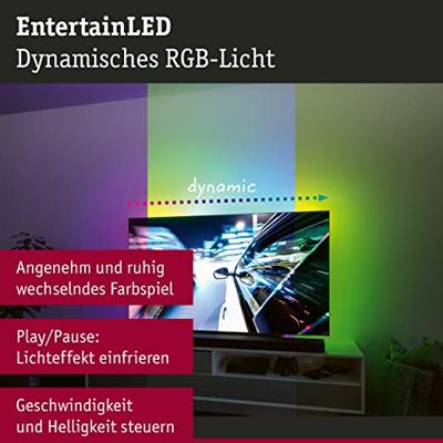 Paulmann TV Strips 65 Zoll 78881 LED-strip basisset Met USB-aansluiting 5 V 2.4 m RGB 1 set(s)