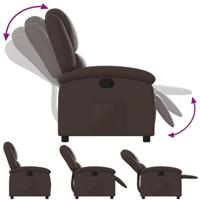 Fauteuil verstelbaar kunstleer bruin - thumbnail