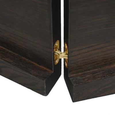 Tafelblad natuurlijke rand 200x60x(2-4)cm eikenhout donkerbruin