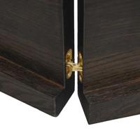 Tafelblad natuurlijke rand 120x60x(2-4)cm eikenhout donkerbruin - thumbnail