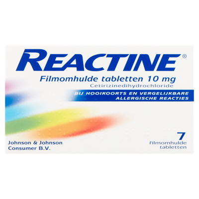 Reactine Cetirizine 10mg Tabletten 7st Reactine Cetirizine 10mg Tabletten 7st