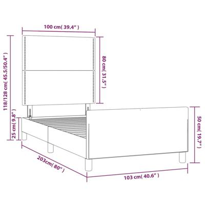 Bedframe zonder matras 100x200 cm fluweel zwart