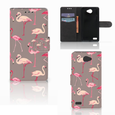 LG Bello 2 Telefoonhoesje met Pasjes Flamingo LG Bello 2 Telefoonhoesje met Pasjes Flamingo