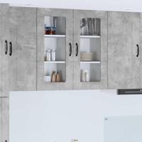 Keukenkast met opslag Kalmar 2 pcs Beton Grijs 40 x 31 x 80 cm - thumbnail
