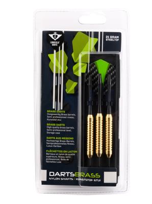 Longfield Darts Brass 3 Stuks 22 gram Longfield Darts Brass 3 Stuks 22 gram