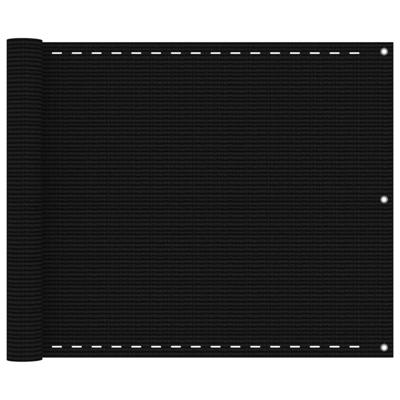 Balkonscherm 75x400 cm HDPE zwart Balkonscherm 75x400 cm HDPE zwart