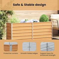 Verhoogde plantenbak Licht Bruin 160 x 40 x 77 cm - thumbnail