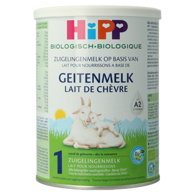 1 Biologische zuigelingenmelk op basis van geitenm 400 Gram