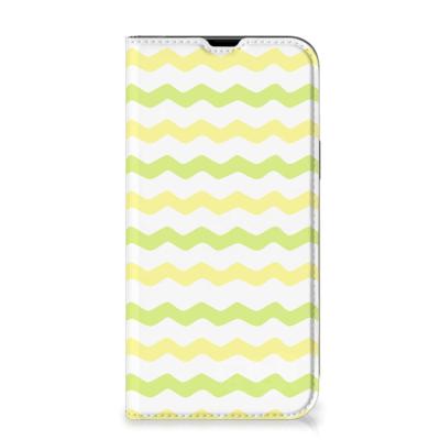 iPhone 13 Pro Max | Hoesje met Magneet | Waves Yellow iPhone 13 Pro Max | Hoesje met Magneet | Waves Yellow