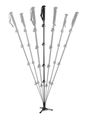 Manfrotto MVMXPROC5 Video Monopod zwart, draagvermogen 20 kg