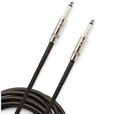 D'Addario PW-BG-10BK Braided instrumentkabel zwart 10ft (3.05 m) recht-recht