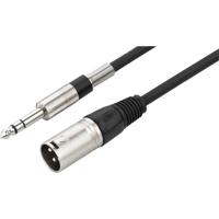 Monacor MEL-102/SW XLR Kabel [1x XLR-stekker - 1x Jackplug male 6,3 mm (stereo)] 1 m Zwart - thumbnail