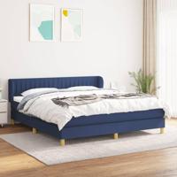 Boxspring met matras stof blauw 160x200 cm - thumbnail