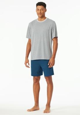 Schiesser Schiesser Pyjama Short silver 181155 50/M