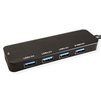 VALUE USB 3.2 Gen 1 hub, 4-poorts, type C aansluitkabel, met 1 PD poort - thumbnail