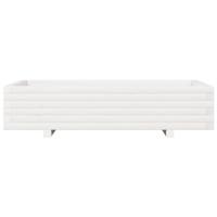VidaXL Plantenbak 110x60x26,5 cm massief grenenhout wit - thumbnail