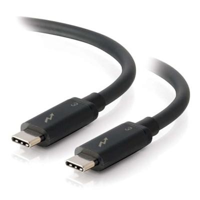 C2G 0,5m USB-C naar USB-C Thunderbolt 3 100 Watt vermogen Delivery en Data Transfer Lead Geschikt voor gebruik met Galaxy S10, MacBook Pro, iPad Pro, Dell Latitude
