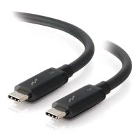 C2G 0,5m USB-C naar USB-C Thunderbolt 3 100 Watt vermogen Delivery en Data Transfer Lead Geschikt voor gebruik met Galaxy S10, MacBook Pro, iPad Pro, Dell Latitude - thumbnail