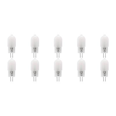 LED Lamp 10 Pack - Velvalux - G4 Fitting - Dimbaar - 2W - Warm Wit 3000K - Melkwit - 12V Steeklamp | Vervangt 20W