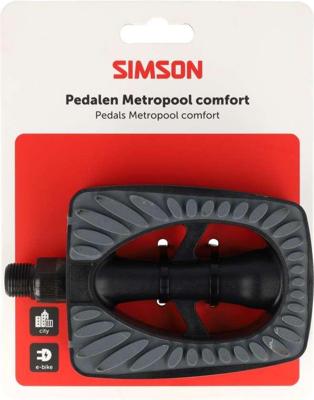 Pedaalset Simson Metropool Comfort - zwart