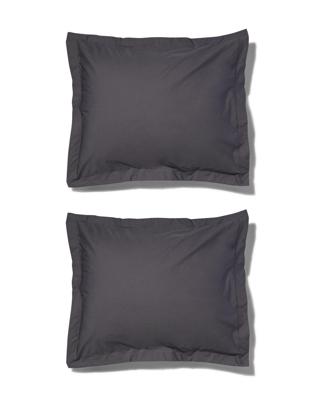 HEMA Kussenslopen percal 60x70 donkergrijs - 2 stuks (donkergrijs)