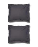 HEMA Kussenslopen percal 60x70 donkergrijs - 2 stuks (donkergrijs) - thumbnail