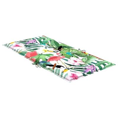 Stoelkussens 4 st lage rug stof meerkleurig Stoelkussens 4 st lage rug stof meerkleurig