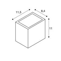 SLV SITRA CUBE 1002032 LED-buitenlamp (wand) 10 W Antraciet - thumbnail