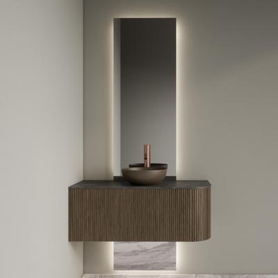 Spiegel Gliss Design Celeste Tweedelig Met LED Verlichting en Verwarming 50x120 + 50x25 cm