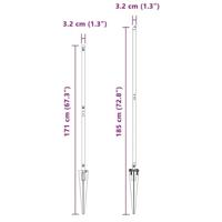 VidaXL Afrasteringspaal 13 pcs zilver staal - thumbnail