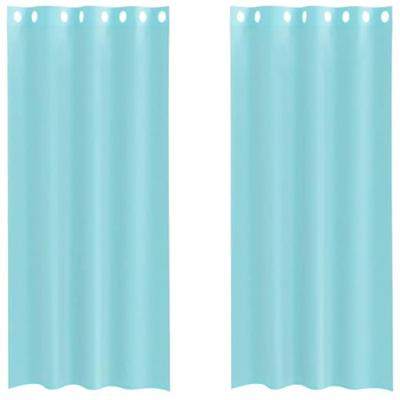 Gordijnen voile met doorvoertules 2 st turkoois Gordijnen voile met doorvoertules 2 st turkoois