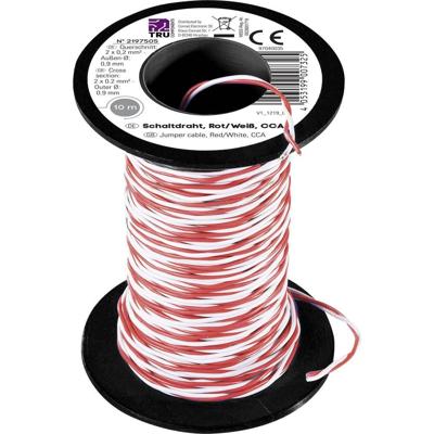 TRU COMPONENTS TC-8790020 Schakeldraad 2 x 0.20 mm² Rood, Wit 10 m TRU COMPONENTS TC-8790020 Schakeldraad 2 x 0.20 mm² Rood, Wit 10 m