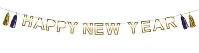 Letterslinger 'Happy New Year' met tassels (3m)
