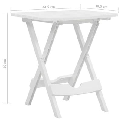 Tuintafel inklapbaar 45,5x38,5x50 cm wit Tuintafel inklapbaar 45,5x38,5x50 cm wit