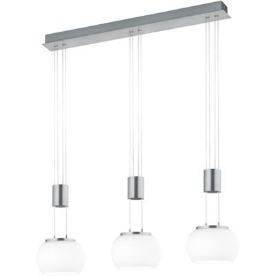 LED Hanglamp Trion Maliba - 3-lichts. Dimbaar. Warm Wit 3000K. Mat Nikkel
