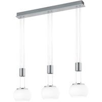 LED Hanglamp Trion Maliba - 3-lichts. Dimbaar. Warm Wit 3000K. Mat Nikkel - thumbnail