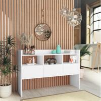 Dressoir 105x30x70 cm bewerkt hout wit - thumbnail