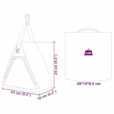 VidaXL Opslagzak 4 pcs grijs en blauw 24 x 16 x 24 cm oxford