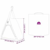 VidaXL Opslagzak 4 pcs grijs en blauw 24 x 16 x 24 cm oxford - thumbnail