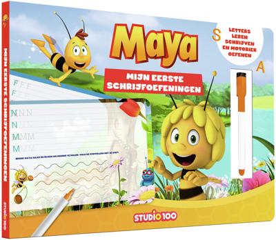 Studio 100 Maya de bij kartonboek - schrijf en wis
