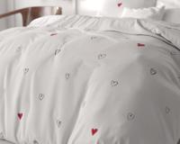 Sleeptime Hearts Everywhere Wit 140 x 200/220 cm - thumbnail