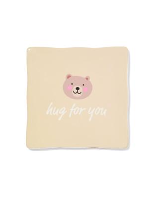 HEMA Tegel 10x10cm keramiek teddybeer &apos;hug for you&apos; beige