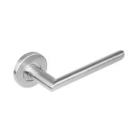 Intersteel Ovale deurklinkHoek 90 rozet met nok RVS - 0035.127302 - thumbnail