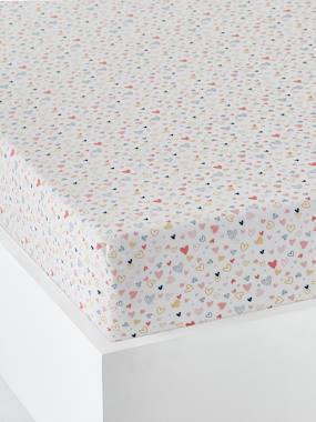 Hoeslaken kinderbed HARTENFESTIVAL ecru/meerkleurig Hoeslaken kinderbed HARTENFESTIVAL ecru/meerkleurig
