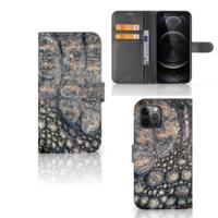 Apple iPhone 12 Pro Max | Telefoonhoesje | Met pasjeshouder | Krokodillenprint - thumbnail