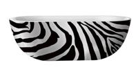 Vrijstaande Bad Best Design 180x86 cm Zebra Acryl Bicolor Zwart Wit - thumbnail