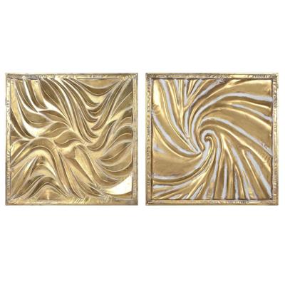 Wanddecoratie Home ESPRIT Gouden 94,5 x 4,5 x 94,5 cm (2 Stuks) Wanddecoratie Home ESPRIT Gouden 94,5 x 4,5 x 94,5 cm (2 Stuks)