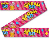 Afzetlint Sarah 50 Jaar Cartoon (12m) - thumbnail