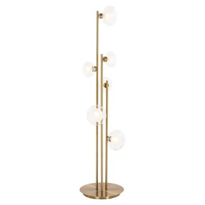 Richmond Vloerlamp 'Luva' 6-lamps, kleur Brushed Gold