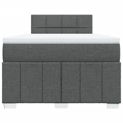 Boxspring met matras stof donkergrijs 120x200 cm - thumbnail